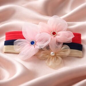 New Handmade 3pk headbands baby toddler